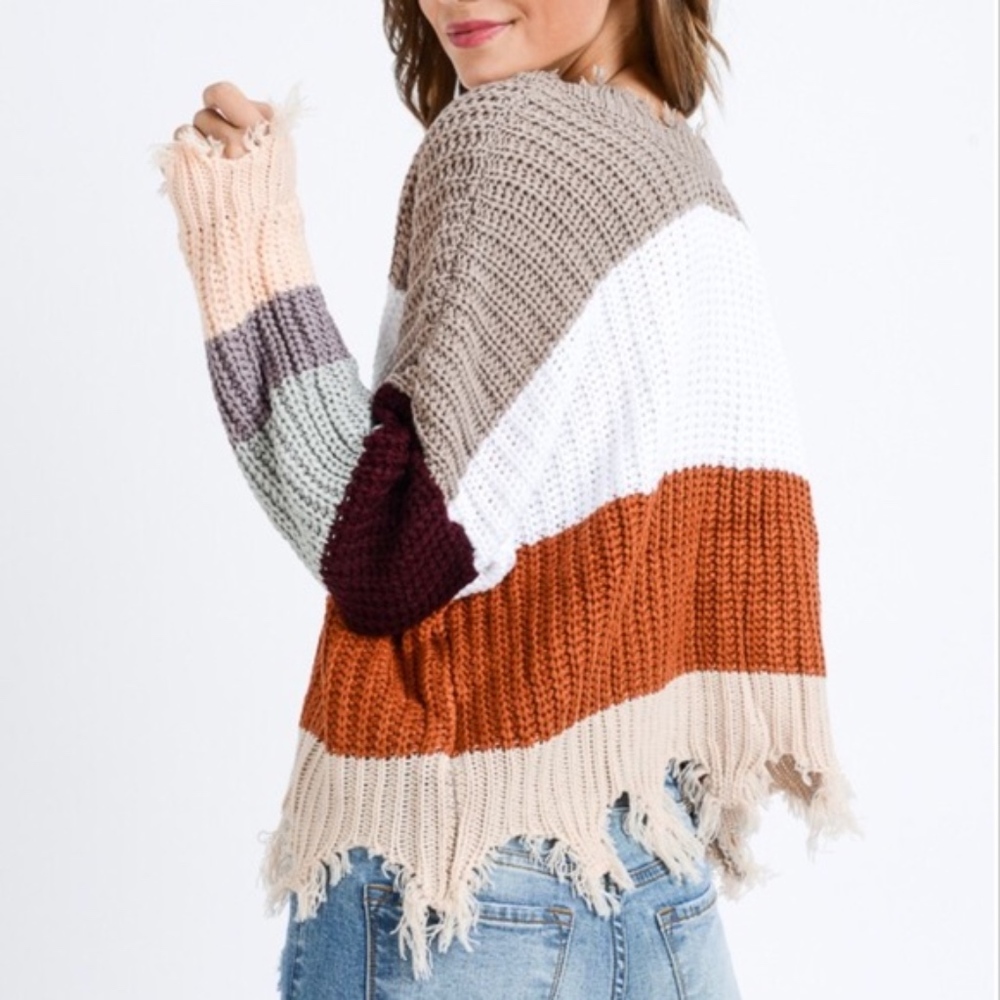KELSIE Color block Sweater - Picture 5 of 6